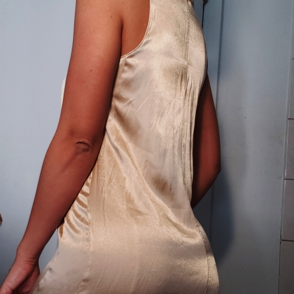 Champagne Silk Maxi Dress - Picture 2 of 2